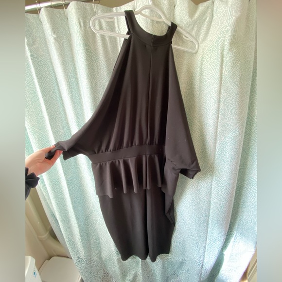 NWT Boohoo Peplum Dress Black Size 20 - Picture 4 of 6